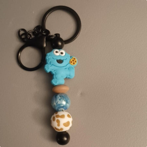 Cookie Monster Beaded Badge Reel