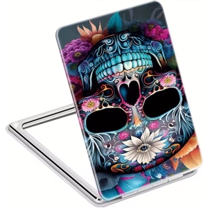 Vibrant Skull  Compact Mirror